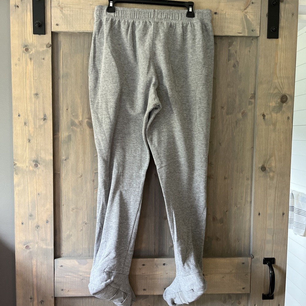 FeeJays Footed Sweatpants Footies Lounge PJ Pants Size Large Gray Pajamas - Picture 8 of 9